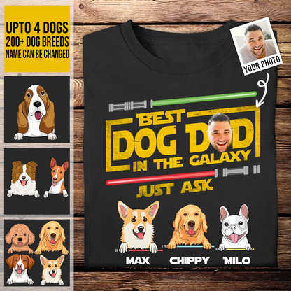 Personalized T-Shirt - Best Dog Dad In The Galaxy - Funny Custom Photo Apparel for Father's Day Birthday Anniversary shirtbannber.png