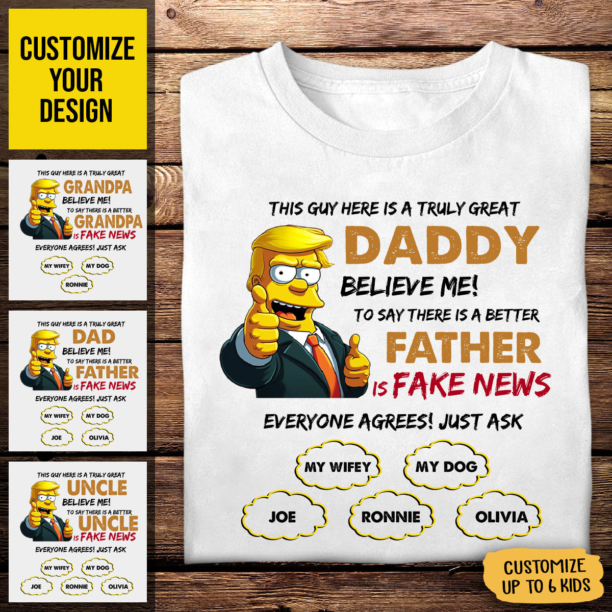 Personalized T-Shirt For Dad - This Guy Here Is A Truly Great Daddy - Funny Personalized T-Shirt Gifts For Father's Day Birthday Anniversary shirtbannber_94a27099-0d79-4e9b-ad87-d174b1d7598a.jpg