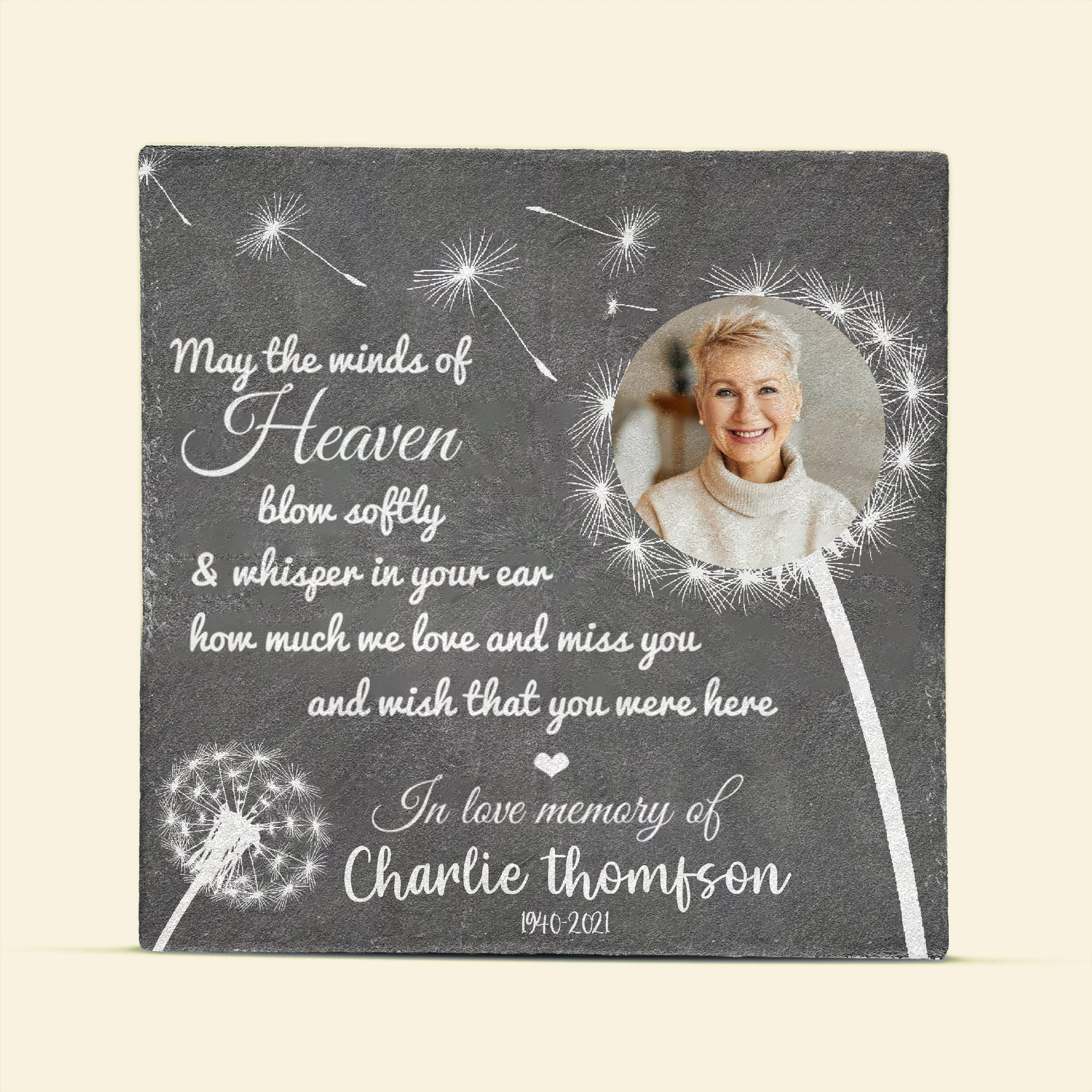 Custom Flat Headstones - In Love Memory Of - In Memory Of Garden Stone - Memory Garden Plaques squareshape.jpg