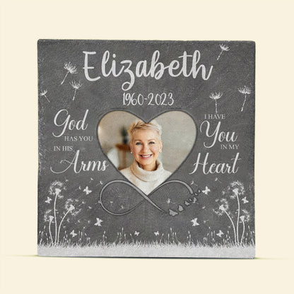 Custom Engraved Headstones - God Has You In His Arms - In Memory Stone Garden - Grave Stone Plaques squareshape_2.jpg