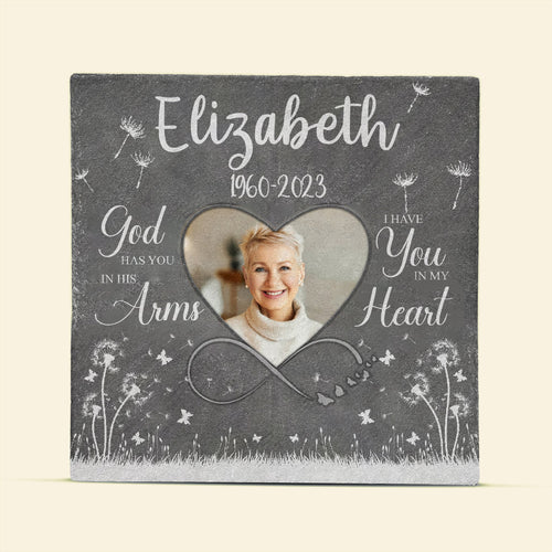 Custom Engraved Headstones - God Has You In His Arms - In Memory Stone Garden - Grave Stone Plaques squareshape_2.jpg