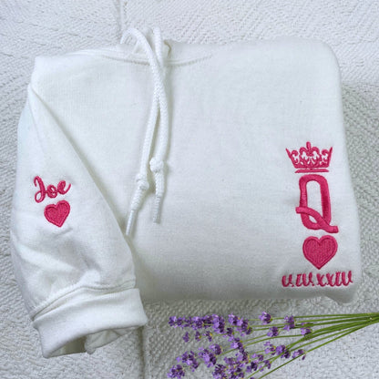 King and Queen Hoodie or Sweatshirt Embroidered, Personalized His Her Gift for Valentine's Day sweatshirt_2_5000x_ba3e2706-b317-4cb7-9f71-a1960ede08c5.jpg