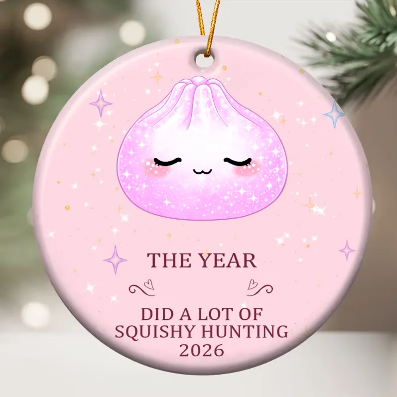 Cute Gift For Kids 2026 Cute Dumpling Squishy Hunter - Personalized Ornament - Gift For Kid, Famlily