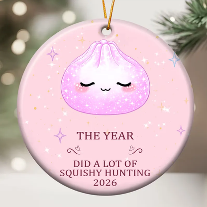 Cute Gift For Kids 2026 Cute Dumpling Squishy Hunter - Personalized Ornament - Gift For Kid, Famlily