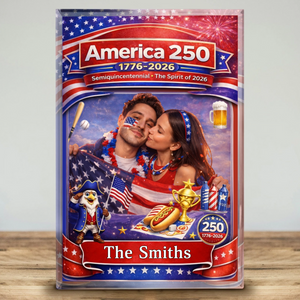 250th America Anniversary - Upload Photo Acrylic Block Keepsake