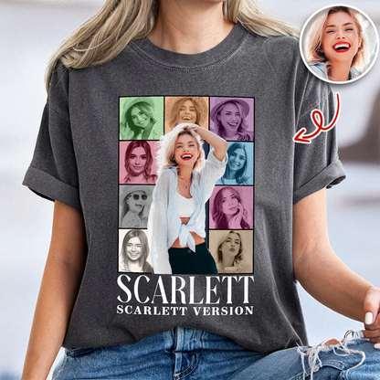 Vintage Aesthetic Multi Photo, Unique Gift Idea - Personalized Photo Collage T-Shirt