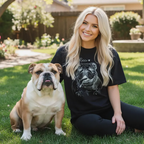 Custom Dog Portrait Photo Shirt: Personalized Pet Hand Drawing Shirt