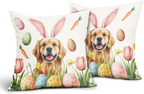 Easter Dog Cat with Bunny Ears - Personalized Pillow