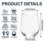 Custom Photo Pencil Sketch Pet Portrait A Woman & Her Dog - Personalized Stemless Wine Glass