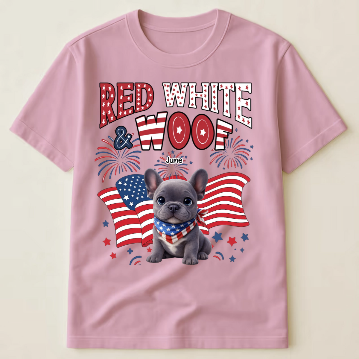 Red White Woof - Personalized Shirt
