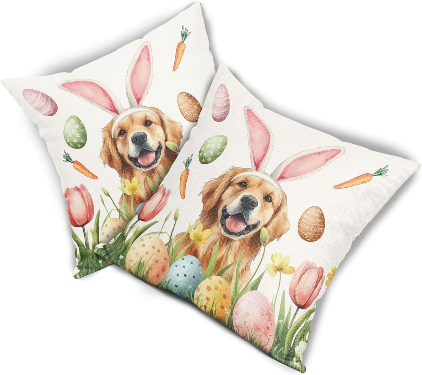 Easter Dog Cat with Bunny Ears - Personalized Pillow