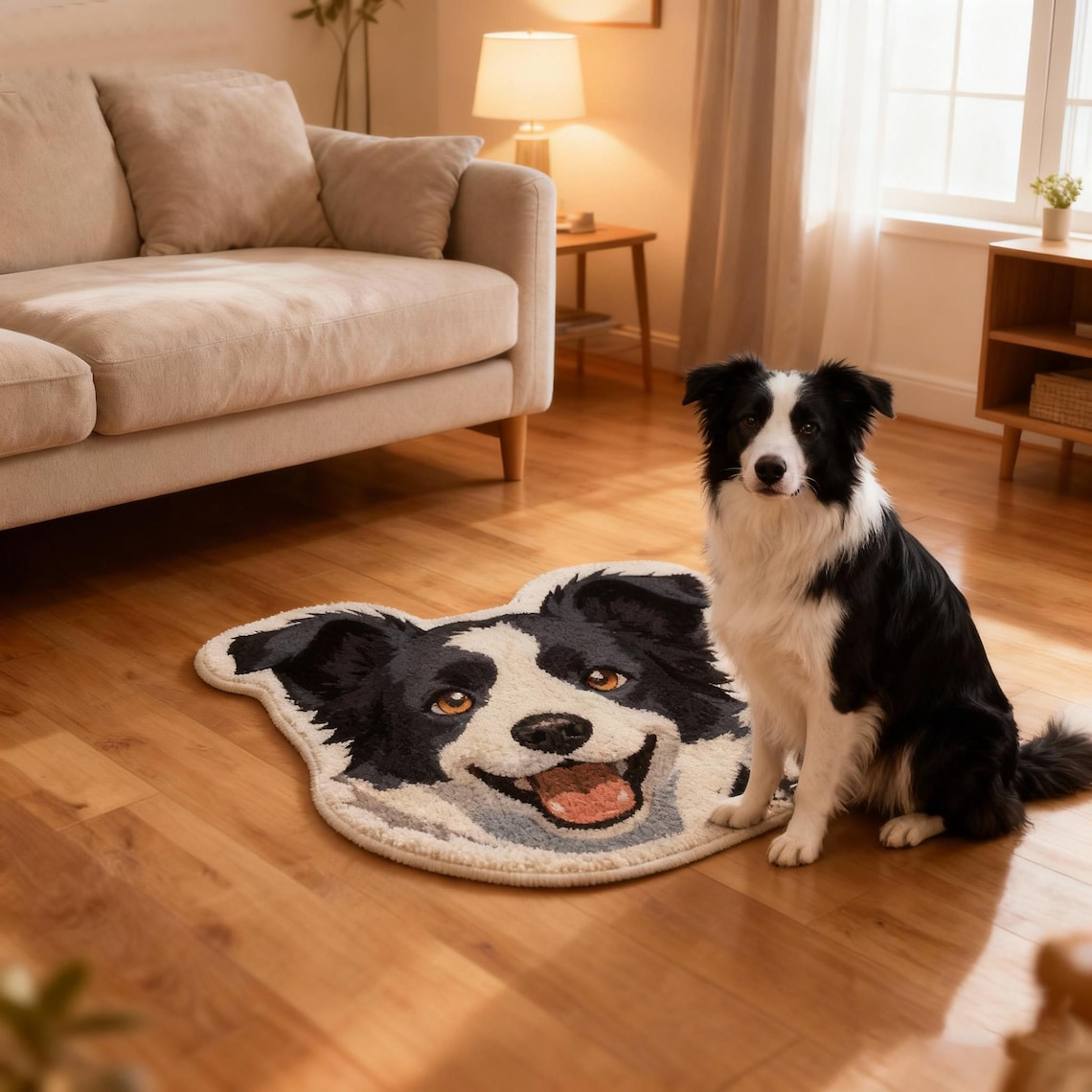 Custom Pet Portrait Mat for Dog/Cat - Personalized Pet Mat