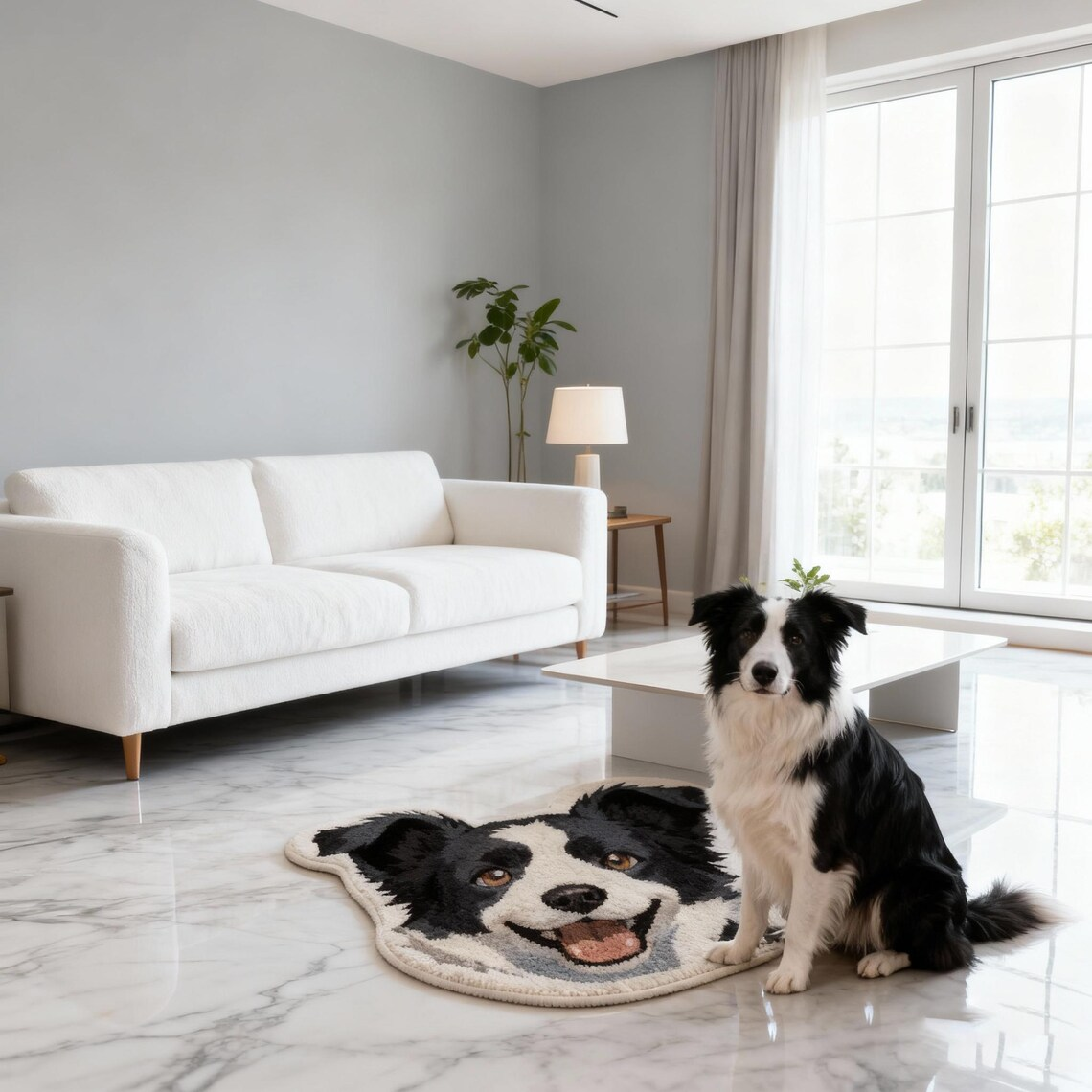 Custom Pet Portrait Mat for Dog/Cat - Personalized Pet Mat