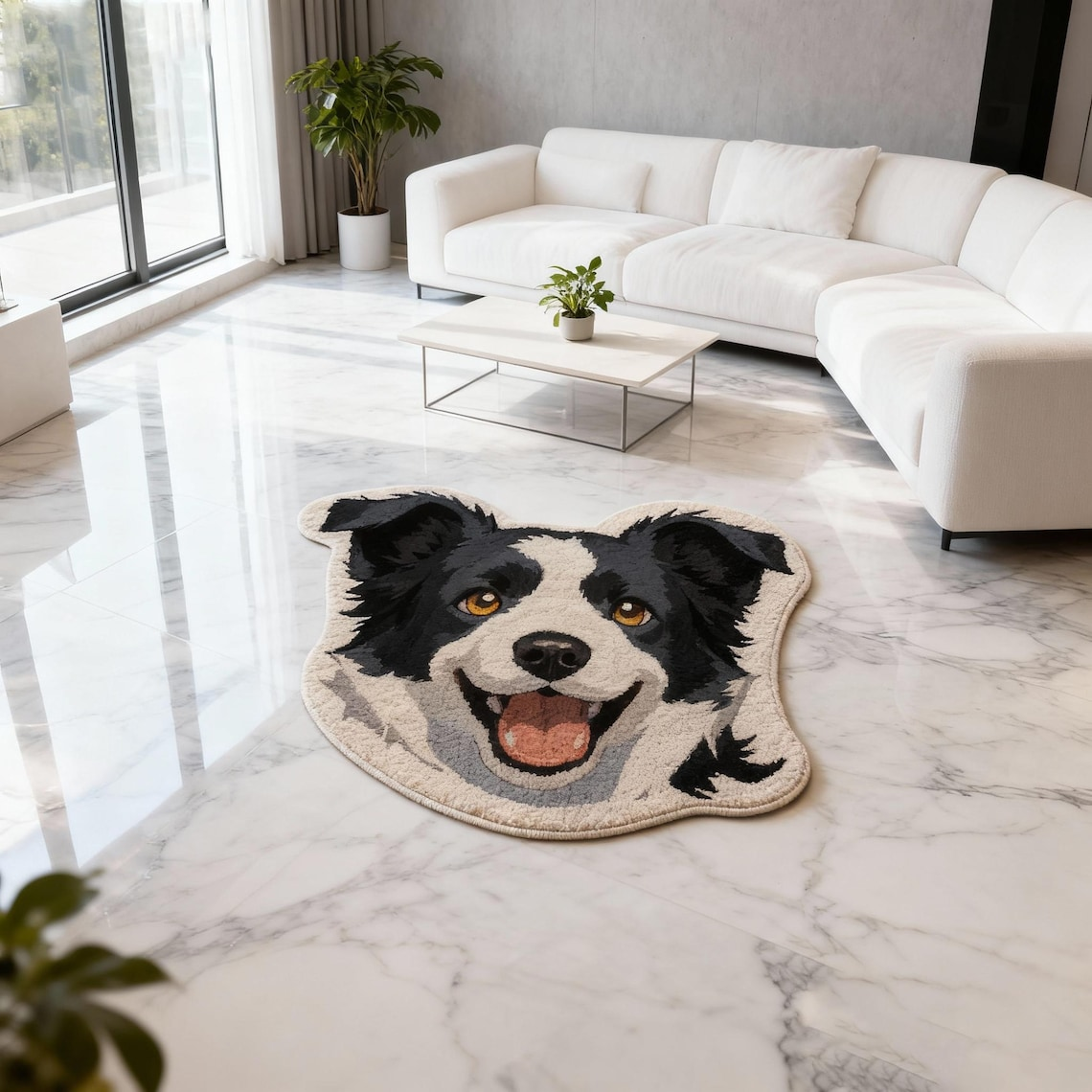 Custom Pet Portrait Mat for Dog/Cat - Personalized Pet Mat