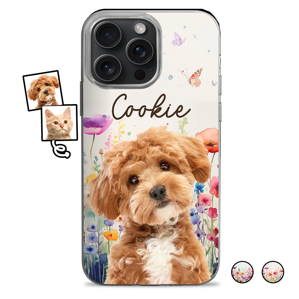 Upload Photo Watercolor Pet - Personalized Phone Case