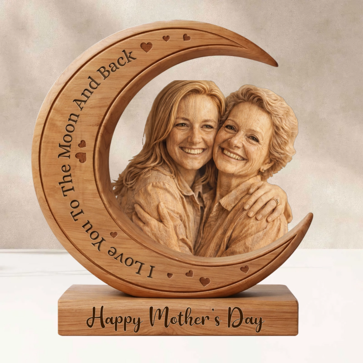 I Love You To The Moon and back - Wooden Plaque