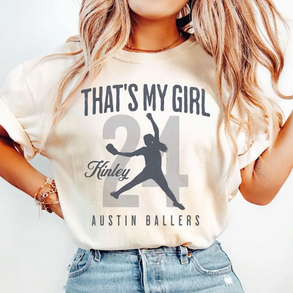 That's My Girl Volleyball Mom Dad -Personalized Shirt for Volleyball Mom Dad