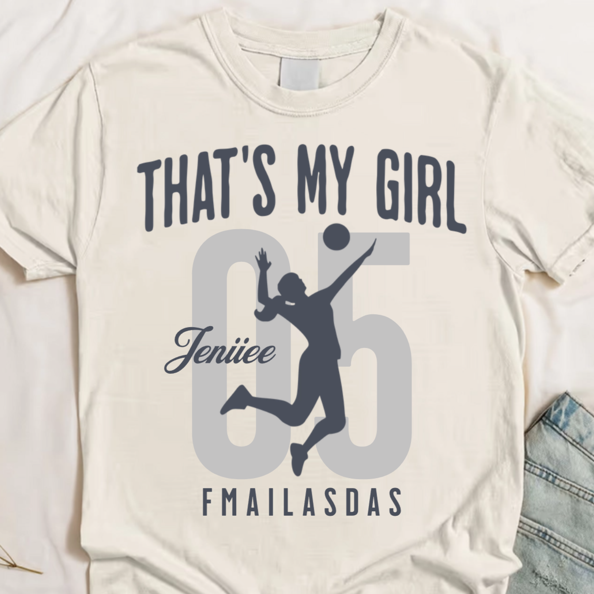 That's My Girl Volleyball Mom Dad -Personalized Shirt for Volleyball Mom Dad