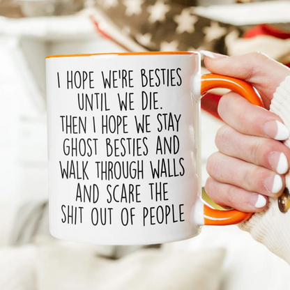 I Hope We're Friends Until We Die - Personalized Mug - Halloween Gift for Best Friends