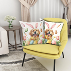 Easter Dog Cat with Bunny Ears - Personalized Pillow