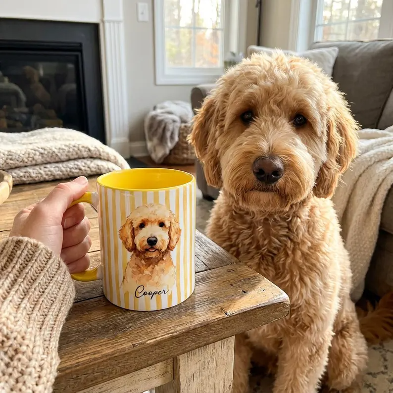 Glitch Soul Pet's Portrait - Personalized Pet Mug
