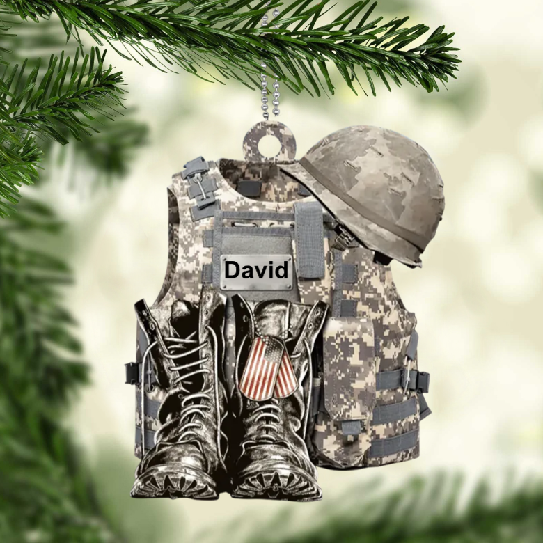 PERSONALIZED FLAT ACRYLIC ORNAMENT MILITARY UNIFORM BOOTS & HAT t_ixu_ng_4.png