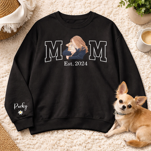 Mother & Child Embroidered Sweatshirt Personalized Mom Gift