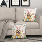 Easter Dog Cat with Bunny Ears - Personalized Pillow
