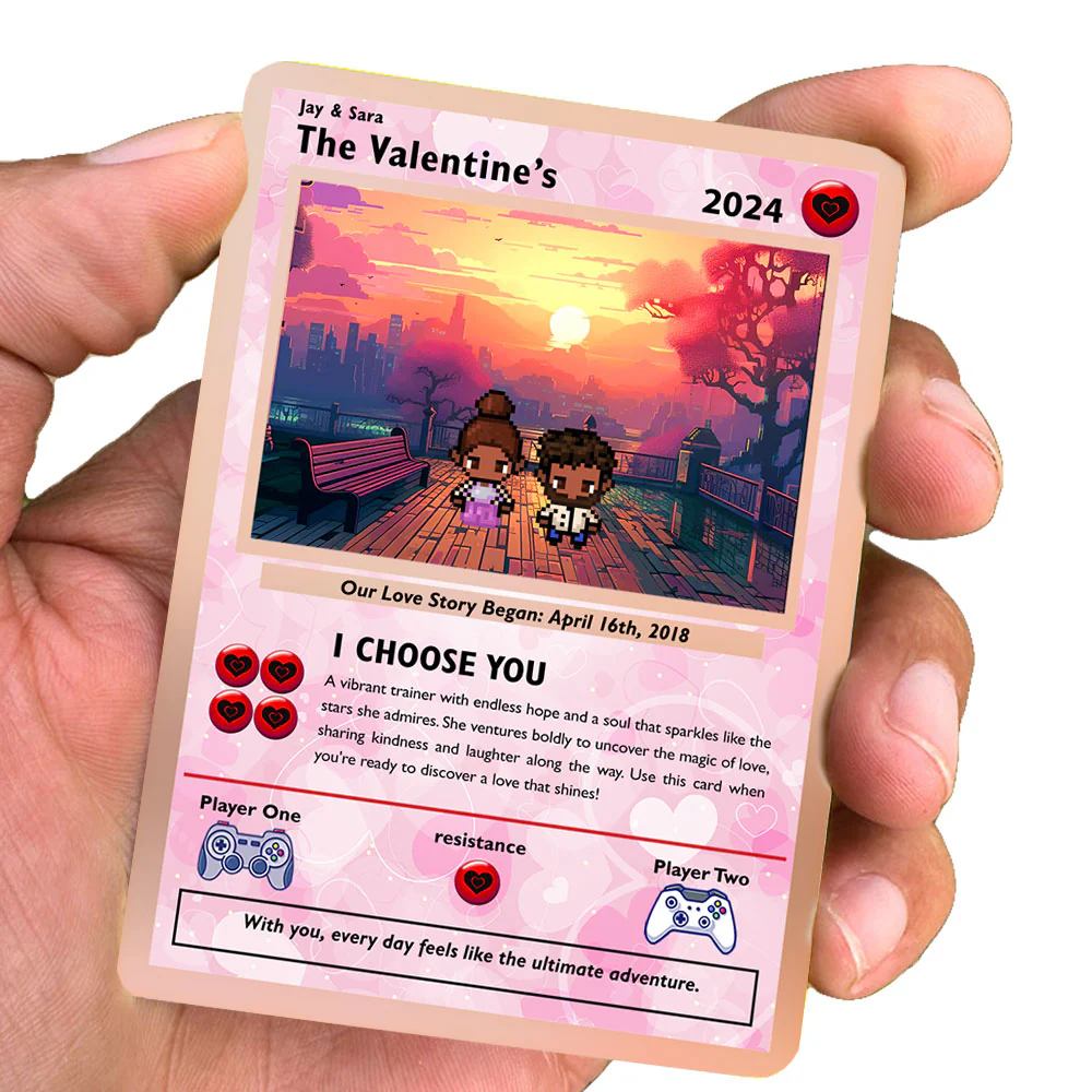 Our Love Game Card - Personalized Poke Card For Couple