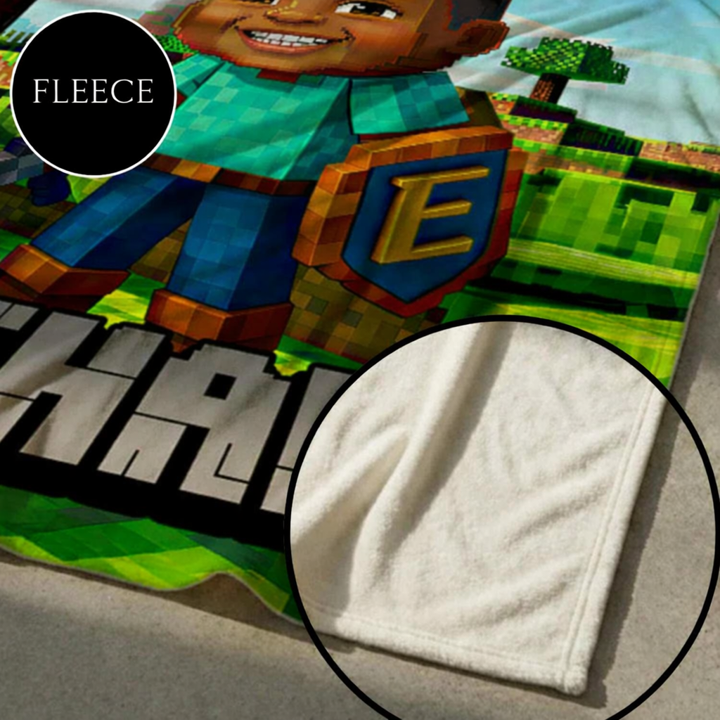 Personalized Pixel Blanket, Custom Photo Pixel Character Blanket For Kids