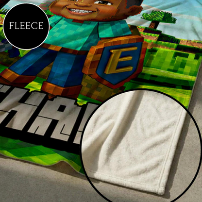 Personalized Pixel Blanket, Custom Photo Pixel Character Blanket For Kids