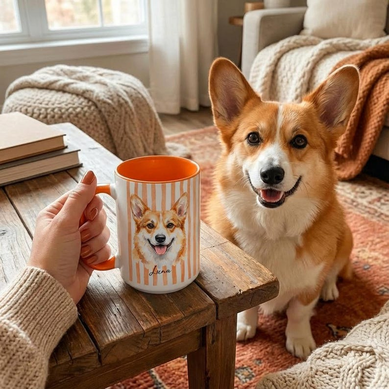 Glitch Soul Pet's Portrait - Personalized Pet Mug