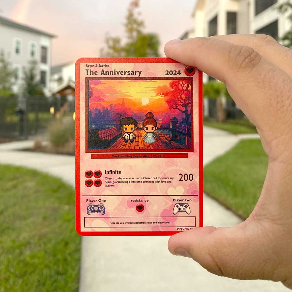 Our Love Game Card - Personalized Poke Card For Couple