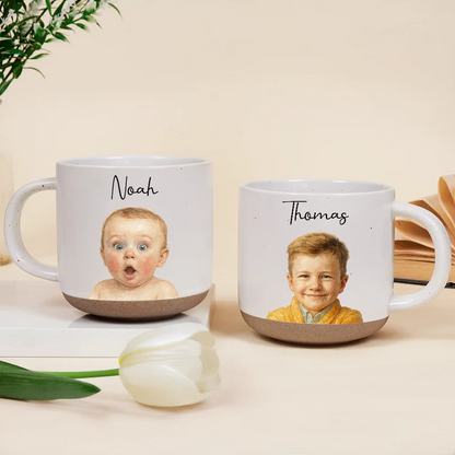 Custom Photo Realistic Watercolor Art Dog Cat Couple Bestie Family - Personalized Pottery Mug