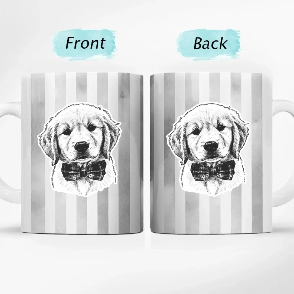 Custom Watercolor Pet Portrait- Personalized Mug - Gift For Dog Cat Lovers