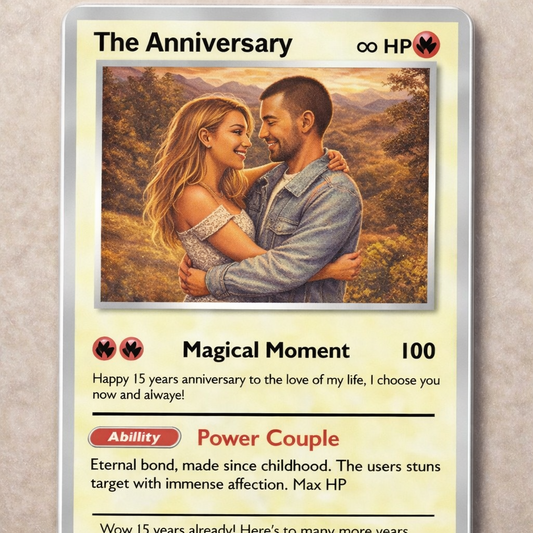 Pixel Art Couple - Personalized Poke Card For Couple