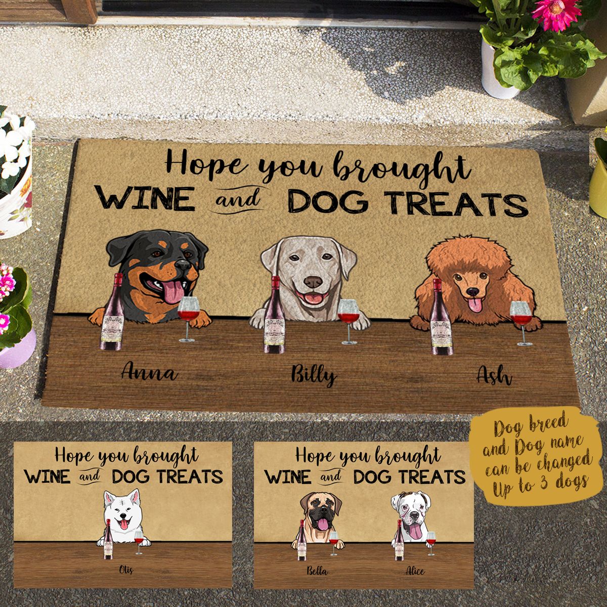 Cute Dog Brought Dog Treats Custom Doormat Gift For Dog Lovers thuy9.jpg