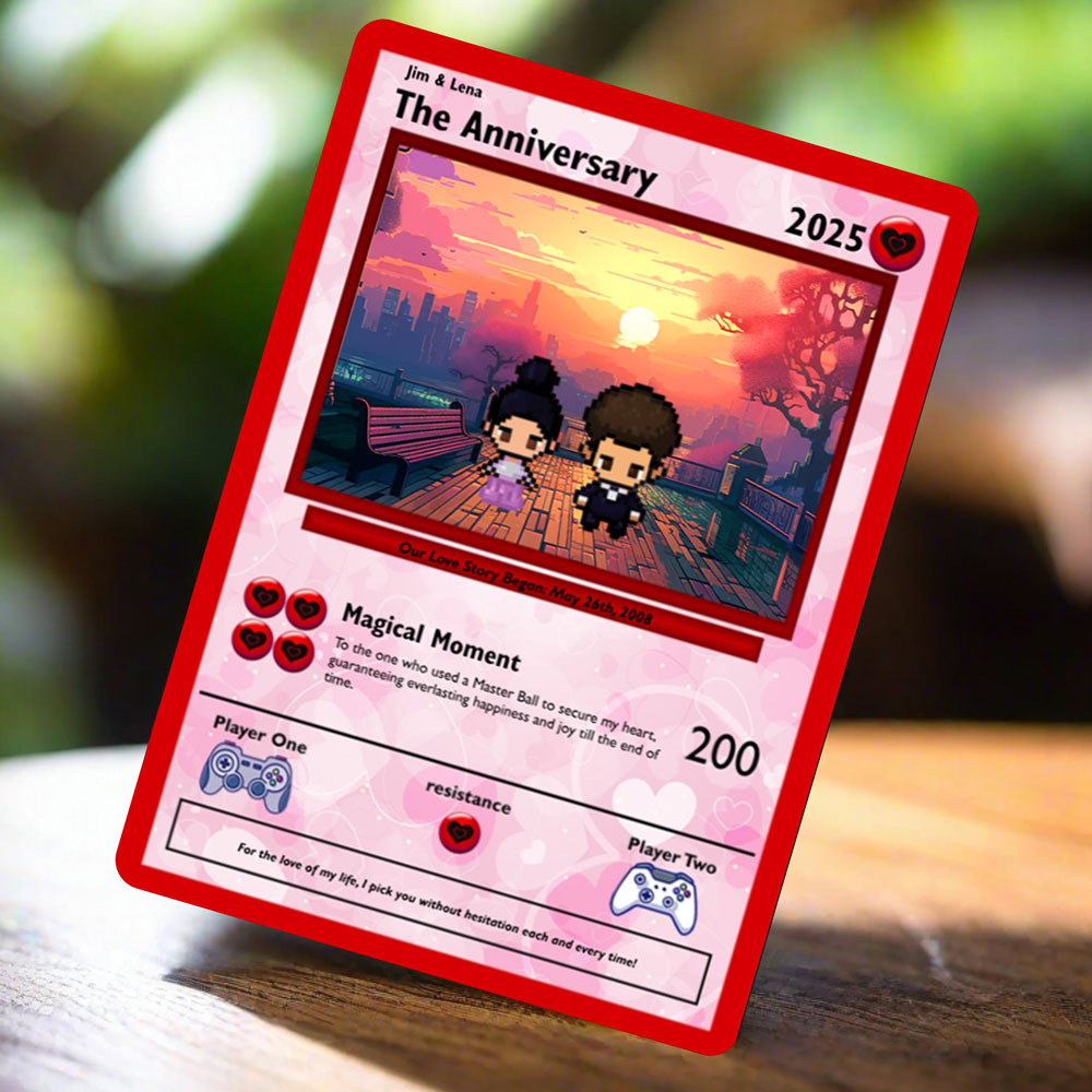 Our Love Game Card - Personalized Poke Card For Couple