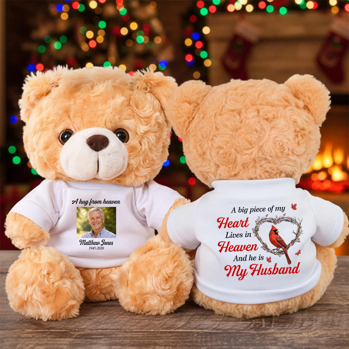 A Big Piece Of My Heart Lives In Heaven Teddy Bear