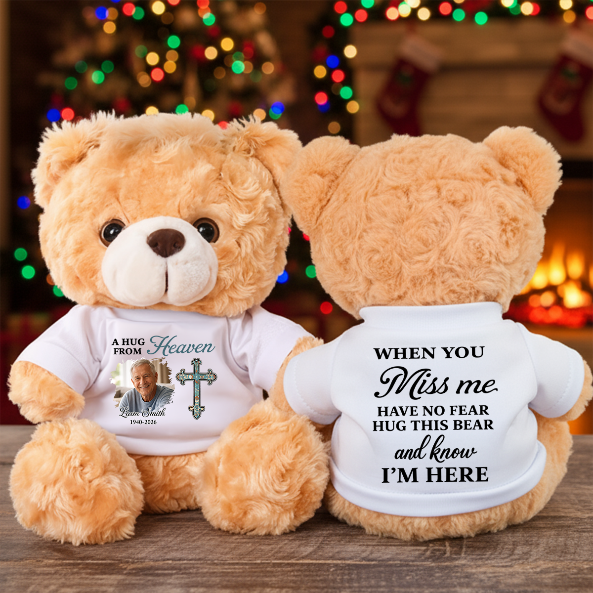 Hug This Bear Cross - Personalized Teddy Bear