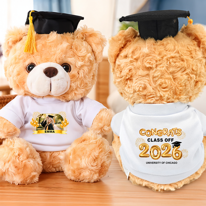 Custom Class Of 2026 Personalized Graduation Teddy Bear